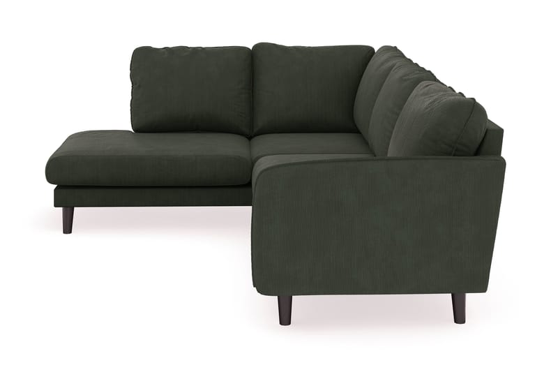 Trend Lyx 4-seters Venstrevendt L-formet Sjeselongsofa i Manchester - Mørkegrønn - Møbler - Sofaer - Sofaer med sjeselong - 4 seters sofa med divan