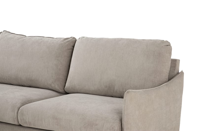 Trend Lyx 4-seters Venstrevendt L-formet Sjeselongsofa i Stoff - Beige - Møbler - Sofaer - Sofaer med sjeselong - 4 seters sofa med divan