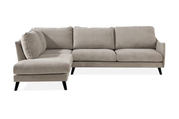 Trend Lyx 4-seters Venstrevendt L-formet Sjeselongsofa i Stoff