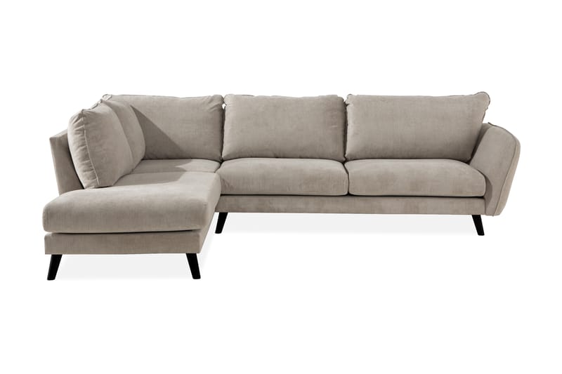 Trend Lyx 4-seters Venstrevendt L-formet Sjeselongsofa i Stoff - Beige - Møbler - Sofaer - Sofaer med sjeselong - 4 seters sofa med divan