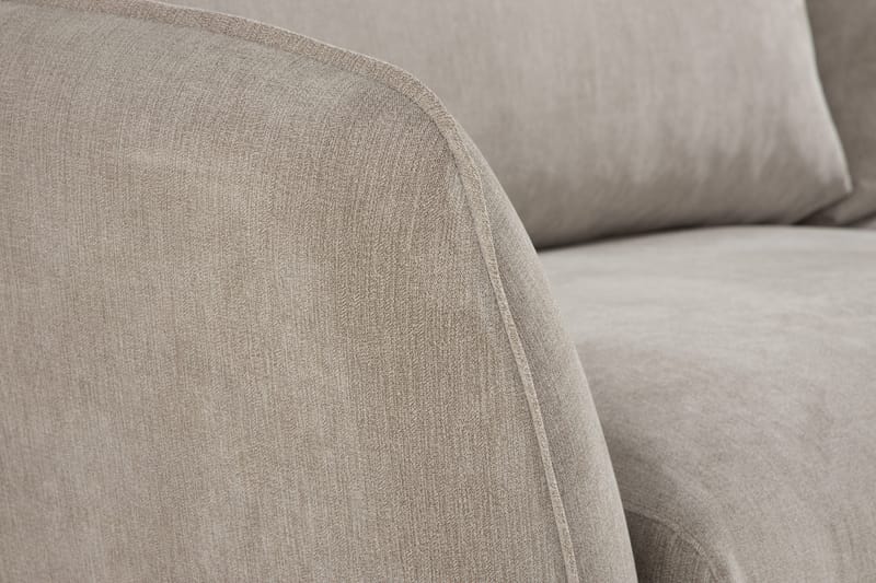 Trend Lyx 4-seters Venstrevendt L-formet Sjeselongsofa i Stoff - Beige - Møbler - Sofaer - Sofaer med sjeselong - 4 seters sofa med divan
