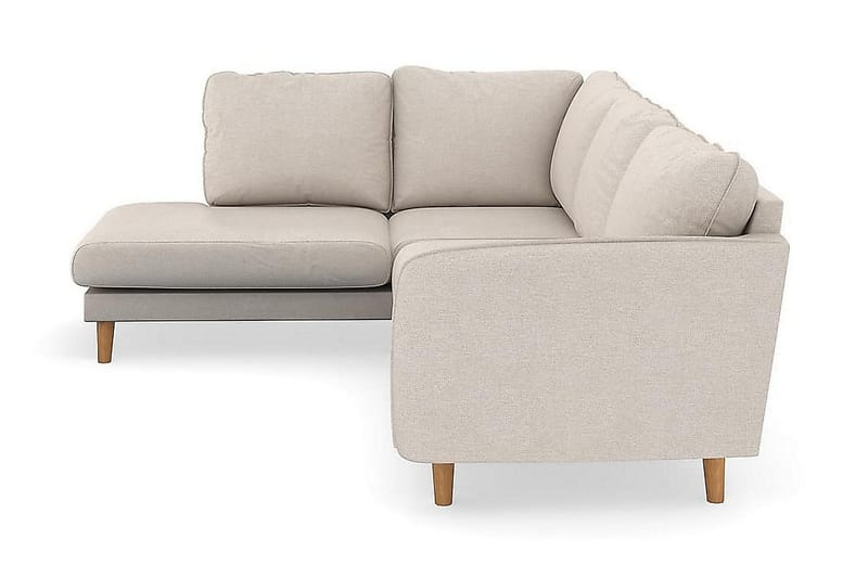 Trend Lyx 4-seters Venstrevendt L-formet Sjeselongsofa i Stoff - Beige - Møbler - Sofaer - Sofaer med sjeselong - 4 seters sofa med divan
