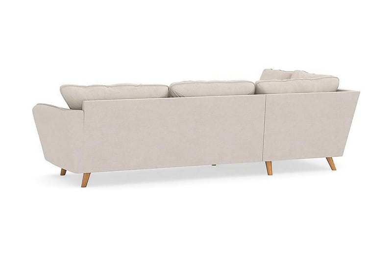 Trend Lyx 4-seters Venstrevendt L-formet Sjeselongsofa i Stoff - Beige - Møbler - Sofaer - Sofaer med sjeselong - 4 seters sofa med divan