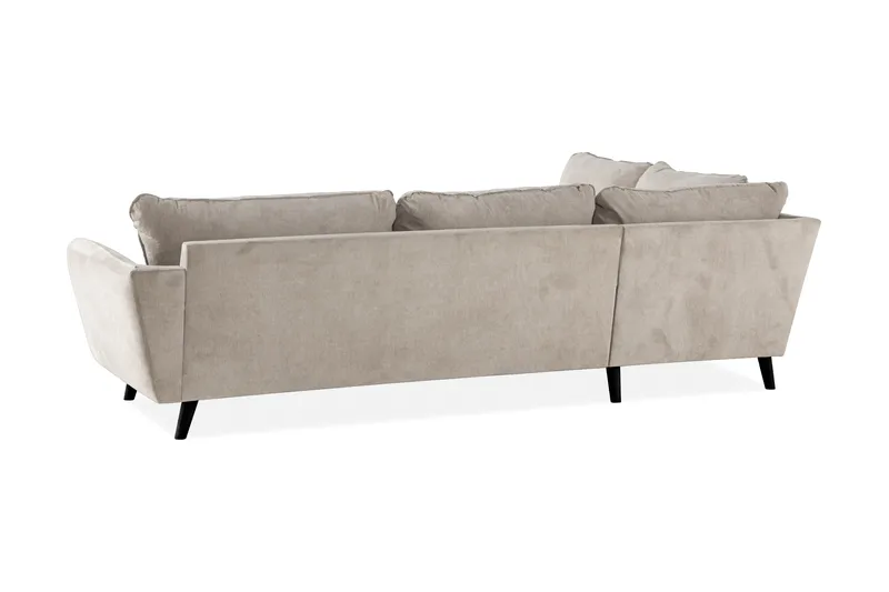 Trend Lyx 4-seters Venstrevendt L-formet Sjeselongsofa i Stoff - Beige - Møbler - Sofaer - Sofaer med sjeselong - 4 seters sofa med divan