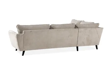 Trend Lyx 4-seters Venstrevendt L-formet Sjeselongsofa i Stoff - Beige - Møbler - Sofaer - Sofaer med sjeselong - 4 seters sofa med divan