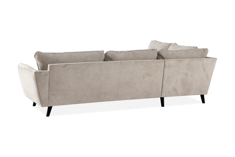 Trend Lyx 4-seters Venstrevendt L-formet Sjeselongsofa i Stoff - Beige - Møbler - Sofaer - Sofaer med sjeselong - 4 seters sofa med divan