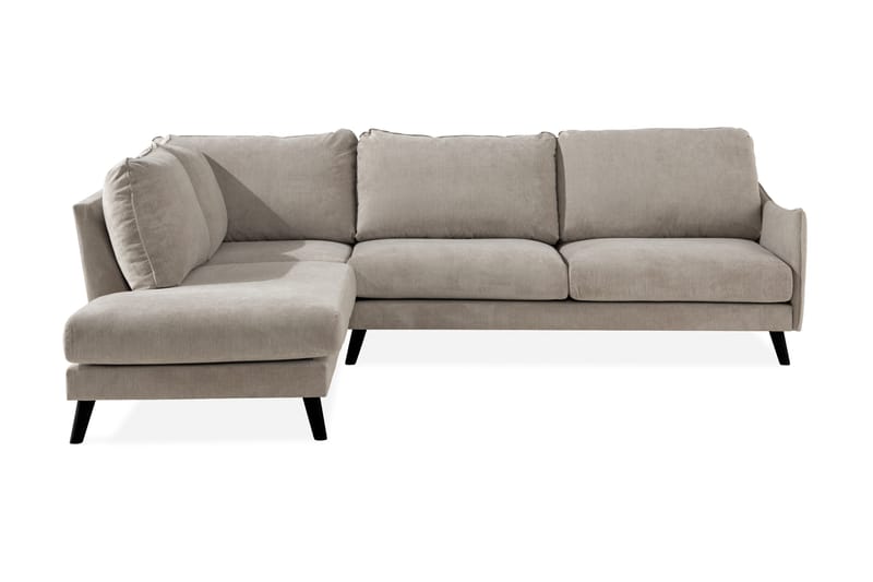 Trend Lyx 4-seters Venstrevendt L-formet Sjeselongsofa i Stoff - Beige - Møbler - Sofaer - Sofaer med sjeselong - 4 seters sofa med divan