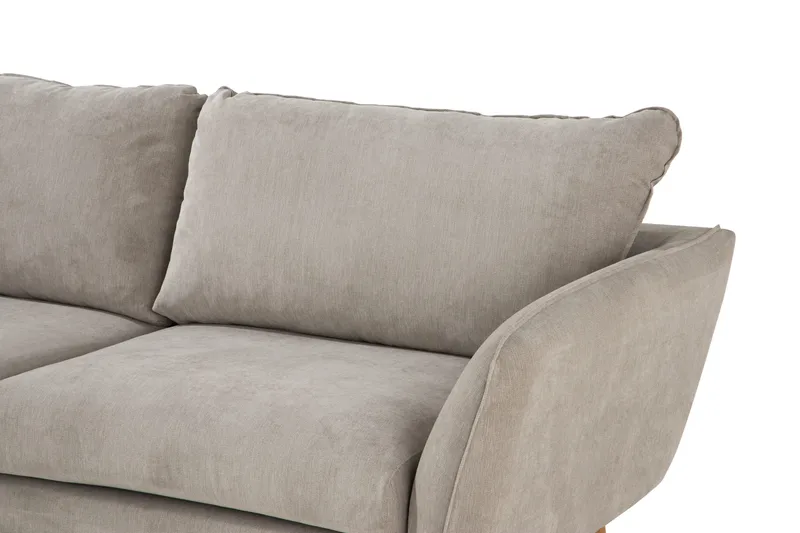 Trend Lyx 4-seters Venstrevendt L-formet Sjeselongsofa i Stoff - Beige - Møbler - Sofaer - Sofaer med sjeselong - 4 seters sofa med divan