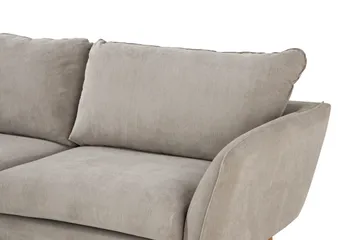 Trend Lyx 4-seters Venstrevendt L-formet Sjeselongsofa i Stoff - Beige - Møbler - Sofaer - Sofaer med sjeselong - 4 seters sofa med divan