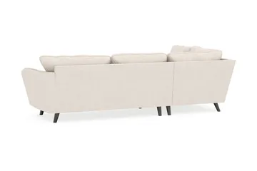 Trend Lyx 4-seters Venstrevendt L-formet Sjeselongsofa i Stoff - Beige - Møbler - Sofaer - Sofaer med sjeselong - 4 seters sofa med divan