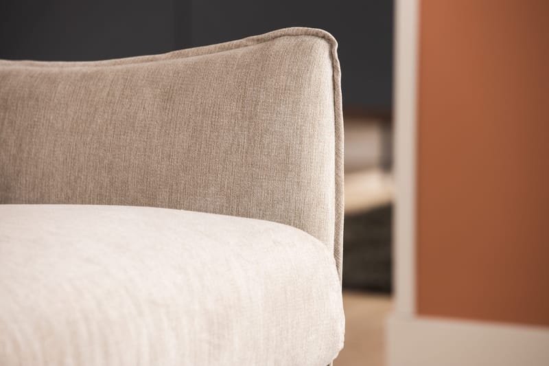 Trend Lyx 4-seters Venstrevendt L-formet Sjeselongsofa i Stoff - Beige - Møbler - Sofaer - Sofaer med sjeselong - 4 seters sofa med divan