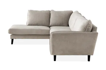 Trend Lyx 4-seters Venstrevendt L-formet Sjeselongsofa i Stoff - Beige - Møbler - Sofaer - Sofaer med sjeselong - 4 seters sofa med divan