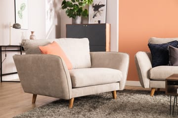 Trend Lyx 4-seters Venstrevendt L-formet Sjeselongsofa i Stoff - Beige - Møbler - Sofaer - Sofaer med sjeselong - 4 seters sofa med divan
