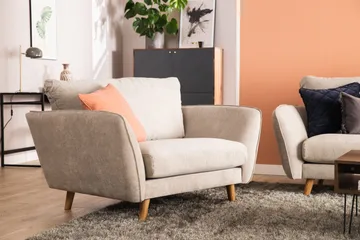 Trend Lyx 4-seters Venstrevendt L-formet Sjeselongsofa i Stoff - Beige - Møbler - Sofaer - Sofaer med sjeselong - 4 seters sofa med divan