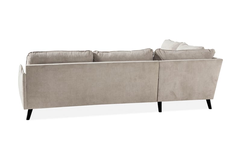 Trend Lyx 4-seters Venstrevendt L-formet Sjeselongsofa i Stoff - Beige - Møbler - Sofaer - Sofaer med sjeselong - 4 seters sofa med divan