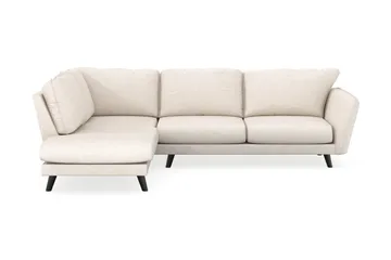 Trend Lyx 4-seters Venstrevendt L-formet Sjeselongsofa i Stoff - Beige - Møbler - Sofaer - Sofaer med sjeselong - 4 seters sofa med divan