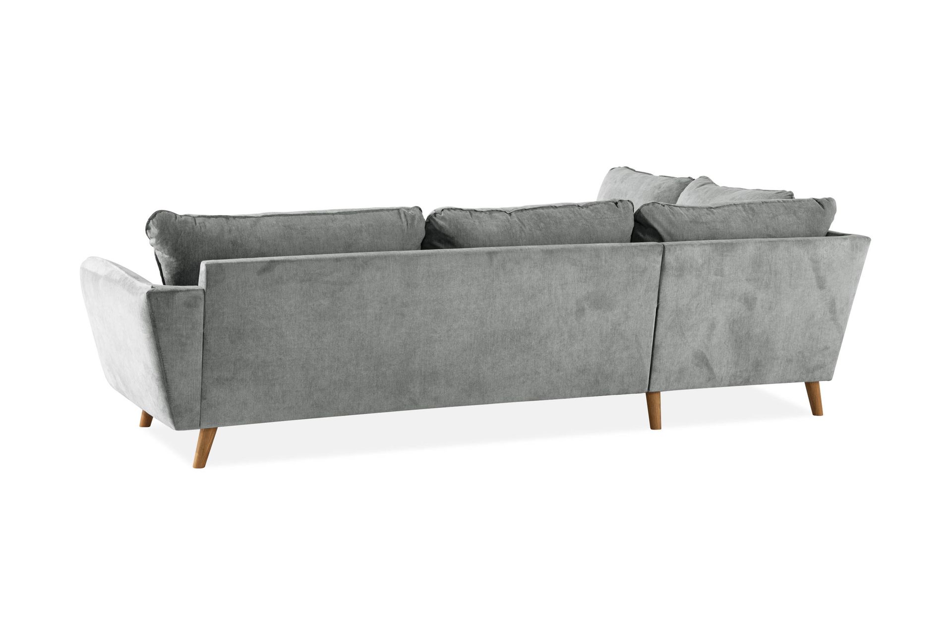 Trend Lyx 4-seters Venstrevendt L-formet Sjeselongsofa i Stoff - Grå - Møbler - Sofaer - Sofaer med sjeselong - 4 seters sofa med divan
