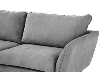 Trend Lyx 4-seters Venstrevendt L-formet Sjeselongsofa i Stoff - Grå - Møbler - Sofaer - Sofaer med sjeselong - 4 seters sofa med divan