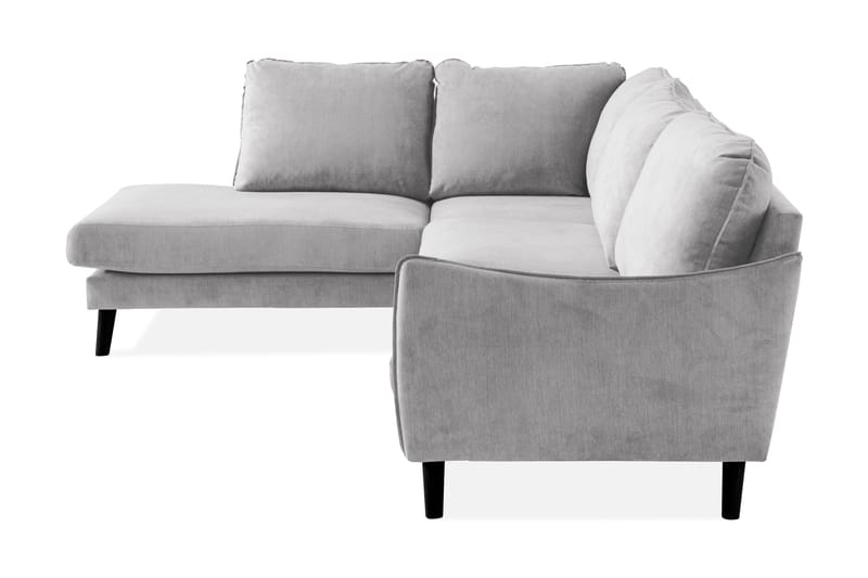 Trend Lyx 4-seters Venstrevendt L-formet Sjeselongsofa i Stoff - Lys grå - Møbler - Sofaer - Sofaer med sjeselong - 4 seters sofa med divan
