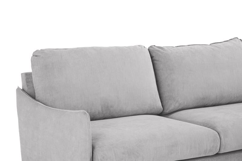 Trend Lyx 4-seters Venstrevendt L-formet Sjeselongsofa i Stoff - Lys grå - Møbler - Sofaer - Sofaer med sjeselong - 4 seters sofa med divan