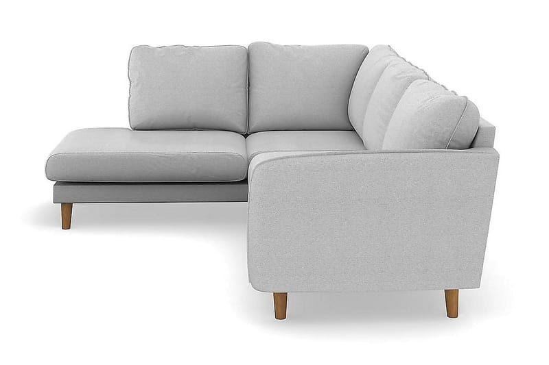 Trend Lyx 4-seters Venstrevendt L-formet Sjeselongsofa i Stoff - Lys grå - Møbler - Sofaer - Sofaer med sjeselong - 4 seters sofa med divan