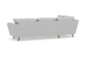 Trend Lyx 4-seters Venstrevendt L-formet Sjeselongsofa i Stoff - Lys grå - Møbler - Sofaer - Sofaer med sjeselong - 4 seters sofa med divan