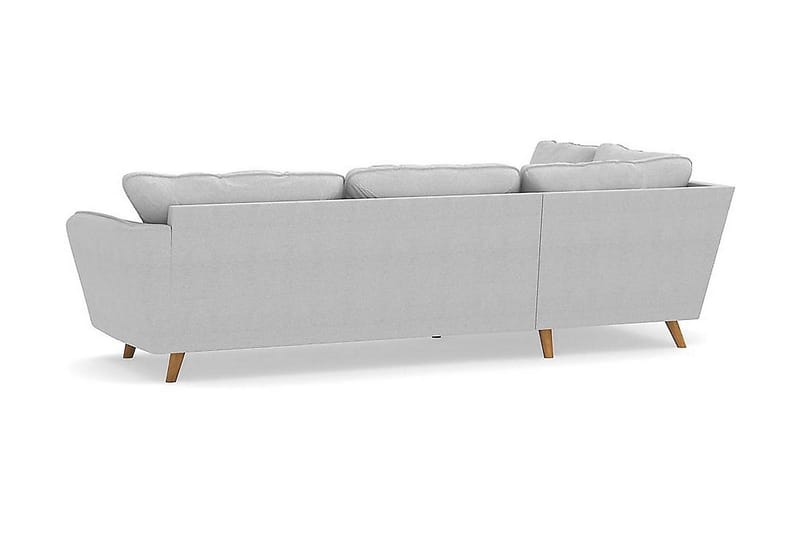 Trend Lyx 4-seters Venstrevendt L-formet Sjeselongsofa i Stoff - Lys grå - Møbler - Sofaer - Sofaer med sjeselong - 4 seters sofa med divan