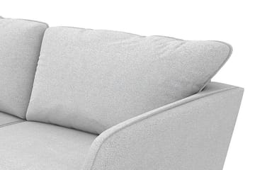 Trend Lyx 4-seters Venstrevendt L-formet Sjeselongsofa i Stoff - Lys grå - Møbler - Sofaer - Sofaer med sjeselong - 4 seters sofa med divan