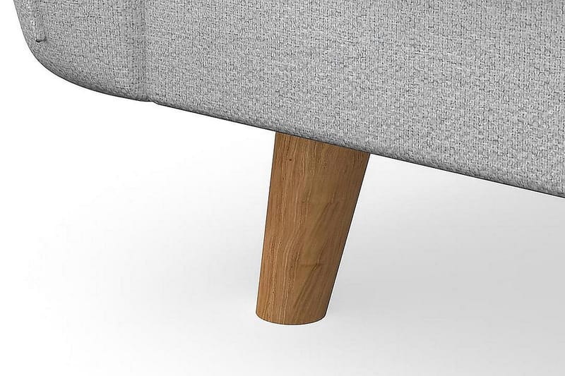 Trend Lyx 4-seters Venstrevendt L-formet Sjeselongsofa i Stoff - Lys grå - Møbler - Sofaer - Sofaer med sjeselong - 4 seters sofa med divan