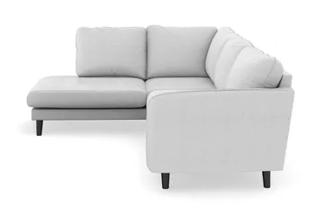 Trend Lyx 4-seters Venstrevendt L-formet Sjeselongsofa i Stoff - Lys grå - Møbler - Sofaer - Sofaer med sjeselong - 4 seters sofa med divan