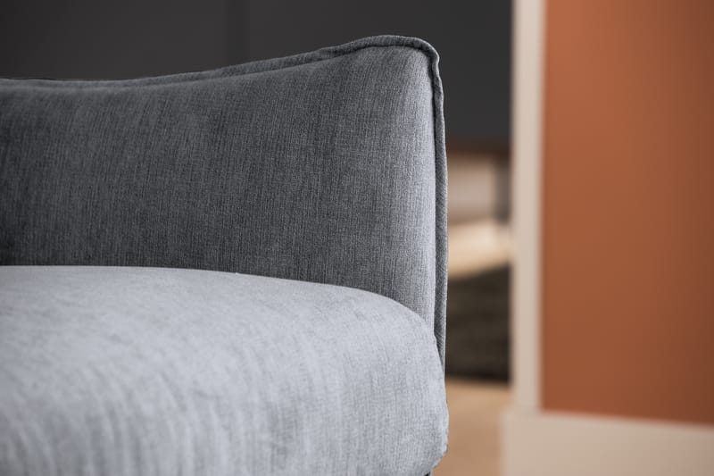Trend Lyx 4-seters Venstrevendt L-formet Sjeselongsofa i Stoff - Mørk grå - Møbler - Sofaer - Sofaer med sjeselong - 4 seters sofa med divan
