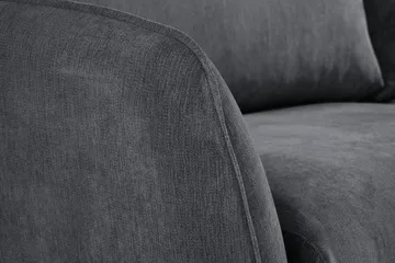 Trend Lyx 4-seters Venstrevendt L-formet Sjeselongsofa i Stoff - Mørk grå - Møbler - Sofaer - Sofaer med sjeselong - 4 seters sofa med divan
