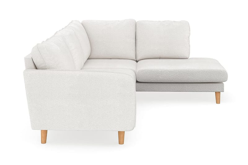 Trend Lyx Sjeselongsofa Høyre - Hvit|Bouclé - Møbler - Sofaer - Sofaer med sjeselong - 4 seters sofa med divan