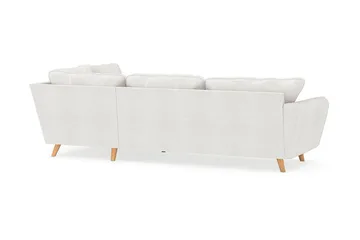 Trend Lyx Sjeselongsofa Høyre - Hvit|Bouclé - Møbler - Sofaer - Sofaer med sjeselong - 4 seters sofa med divan