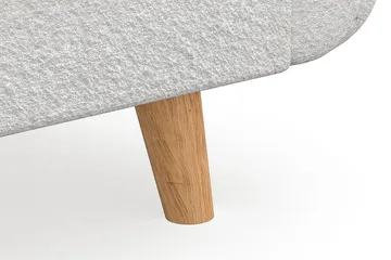 Trend Lyx Sjeselongsofa Høyre - Hvit|Bouclé - Møbler - Sofaer - Sofaer med sjeselong - 4 seters sofa med divan