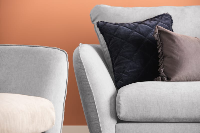 Trend Lyx Sjeselongsofa Høyre - Lysegrå/Eik - Møbler - Sofaer - Sofaer med sjeselong - 4 seters sofa med divan
