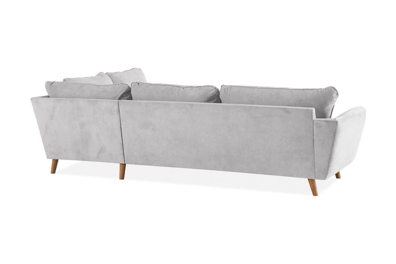 Trend Lyx Sjeselongsofa Høyre - Lysegrå/Eik - Møbler - Sofaer - Sofaer med sjeselong - 4 seters sofa med divan