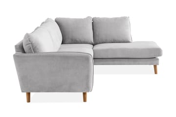 Trend Lyx Sjeselongsofa Høyre - Lysegrå/Eik - Møbler - Sofaer - Sofaer med sjeselong - 4 seters sofa med divan