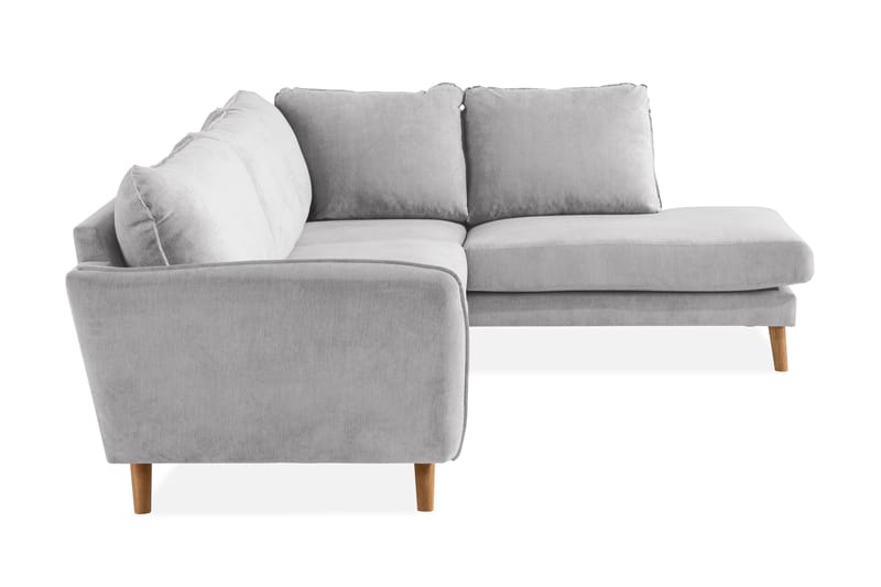 Trend Lyx Sjeselongsofa Høyre - Lysegrå/Eik - Møbler - Sofaer - Sofaer med sjeselong - 4 seters sofa med divan