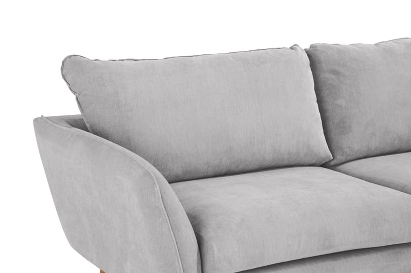 Trend Lyx Sjeselongsofa Høyre - Lysegrå/Eik - Møbler - Sofaer - Sofaer med sjeselong - 4 seters sofa med divan