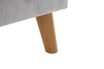 Trend Lyx Sjeselongsofa Høyre - Lysegrå/Eik - Møbler - Sofaer - Sofaer med sjeselong - 4 seters sofa med divan