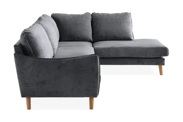 Trend Lyx Sjeselongsofa Høyre - Mørkegrå/Eik - Møbler - Sofaer - Sofaer med sjeselong - 4 seters sofa med divan