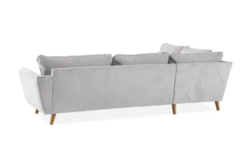 Trend Lyx Sjeselongsofa Venstre - Lysegrå/Eik - Møbler - Sofaer - Sofaer med sjeselong - 4 seters sofa med divan