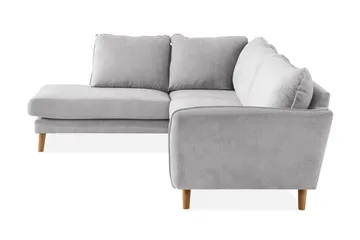 Trend Lyx Sjeselongsofa Venstre - Lysegrå/Eik - Møbler - Sofaer - Sofaer med sjeselong - 4 seters sofa med divan