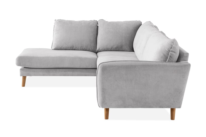 Trend Lyx Sjeselongsofa Venstre - Lysegrå/Eik - Møbler - Sofaer - Sofaer med sjeselong - 4 seters sofa med divan