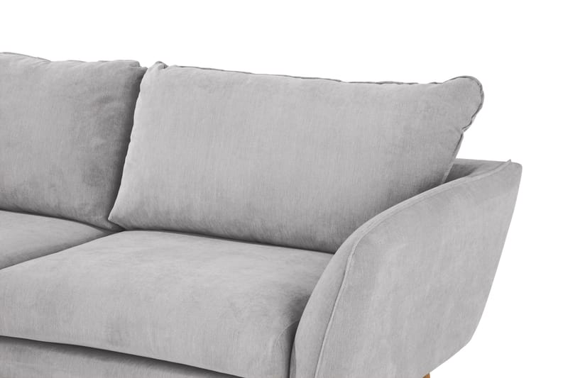 Trend Lyx Sjeselongsofa Venstre - Lysegrå/Eik - Møbler - Sofaer - Sofaer med sjeselong - 4 seters sofa med divan