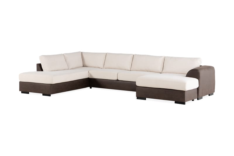 U-Sofa Havanna Divan Højre - Beige/Brun - 4 seters sofa med divan - U-sofa