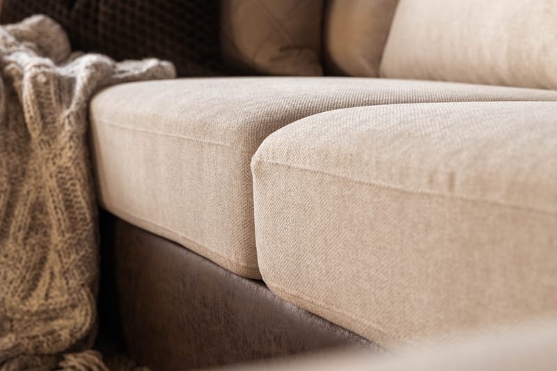 U-Sofa Havanna Divan Højre - Beige/Brun - 4 seters sofa med divan - U-sofa