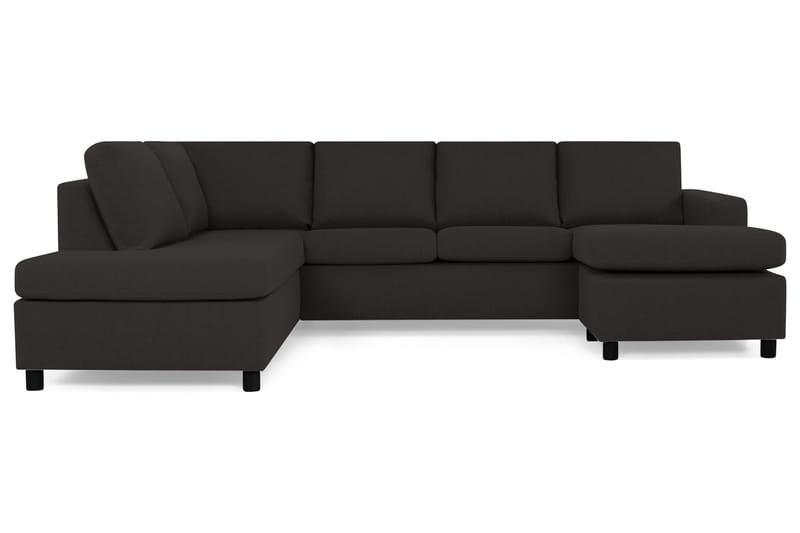 U-sofa Nevada Large Divan Høyre - Antrasitt - 4 seters sofa med divan - U-sofa