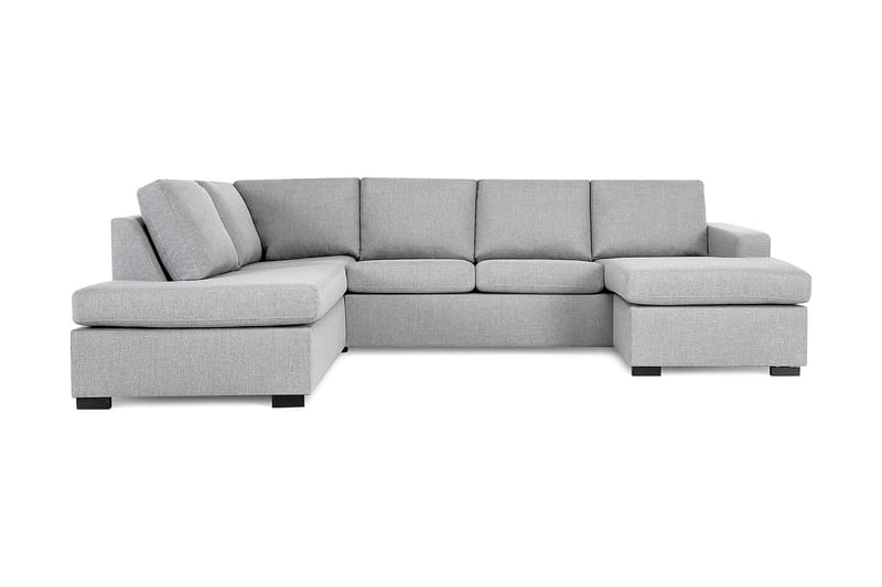 U-sofa Nevada Large Divan Høyre - Lysgrå - 4 seters sofa med divan - U-sofa